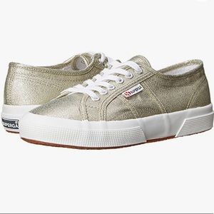 Superga Platinum Gold Glitter Sneaker 7 EU 37 1/2